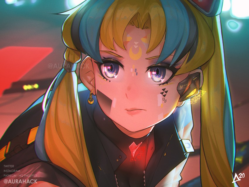 tsukino usagi and sailor moon (bishoujo senshi sailor moon and 1 more) drawn by aurahack