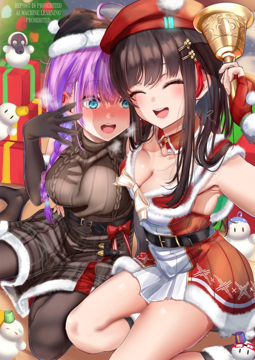 date akari and nikaidou misato (heaven burns red) drawn by noir_(nowaru)