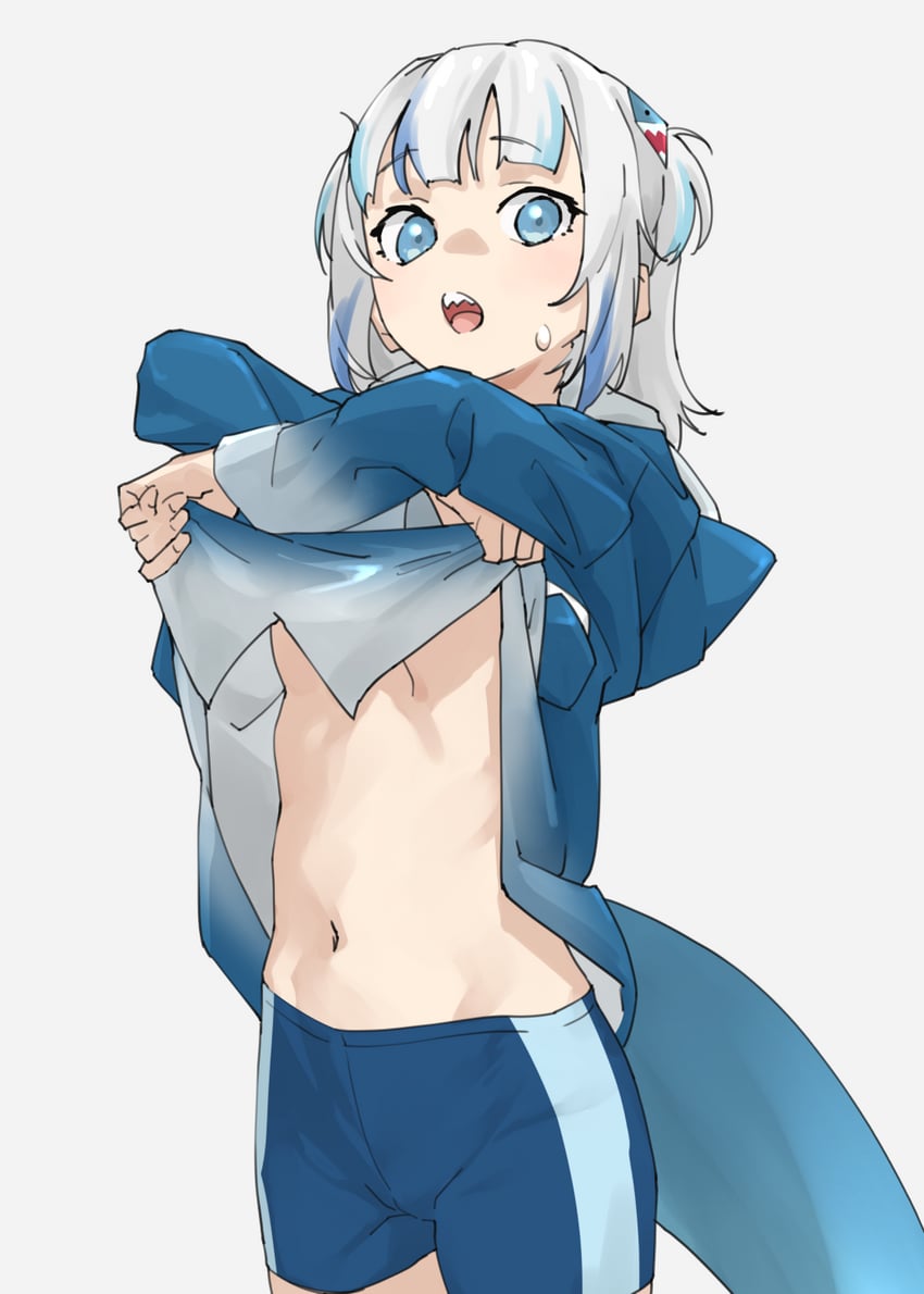 gawr gura (hololive and 1 more) drawn by tanabe_(fueisei)