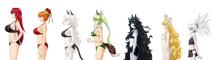 kasli, ururun wolf, dark kasli, aphrodite, deale, and 3 more (nyanko daisensou) drawn by user_umew5555