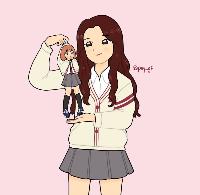 eunha and sowon (gfriend and 1 more) drawn by pey_gf