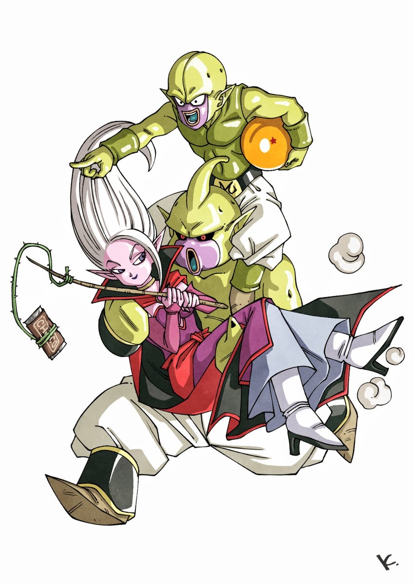 dr. arinsu, majin kuu, and majin duu (dragon ball and 1 more) drawn by kakeru_(dbskakeru)