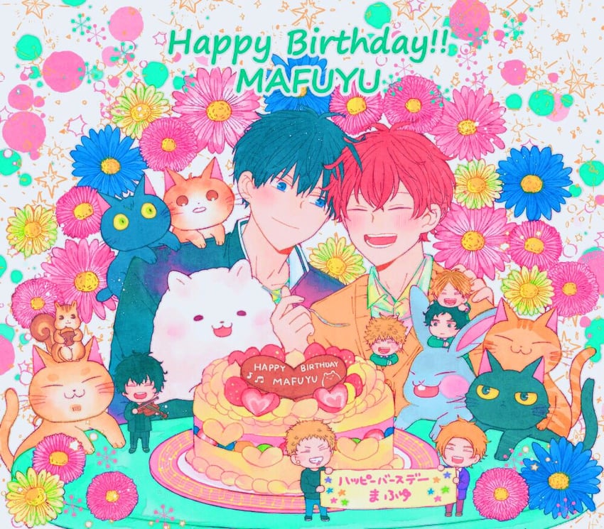 murata ugetsu, kaji akihiko, nakayama haruki, yagi shizusumi, and yoshida yuki (given) drawn by bibibimix39