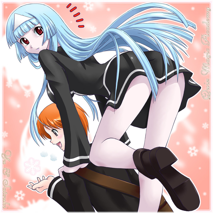 satsuki and yuu (quiz magic academy) drawn by yaso_shigeru