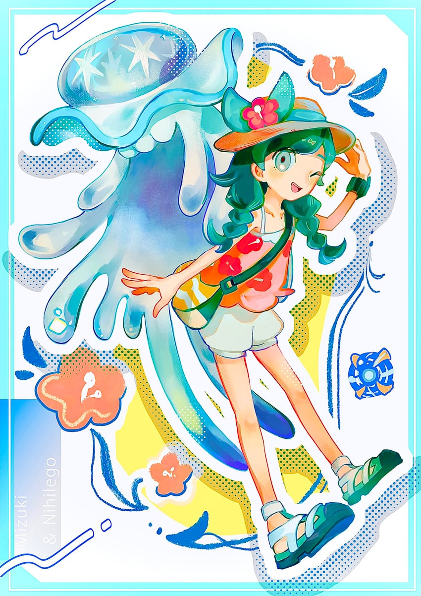 selene and nihilego (pokemon and 1 more) drawn by aka012060