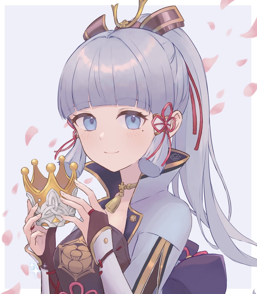 kamisato ayaka (genshin impact) drawn by yuzu_(yuzu_ss_31019)