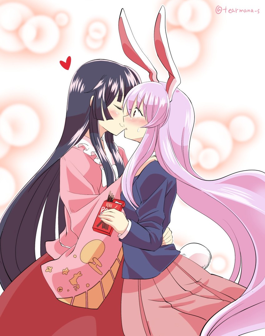 reisen udongein inaba and houraisan kaguya (touhou) drawn by mana_(tsurubeji)
