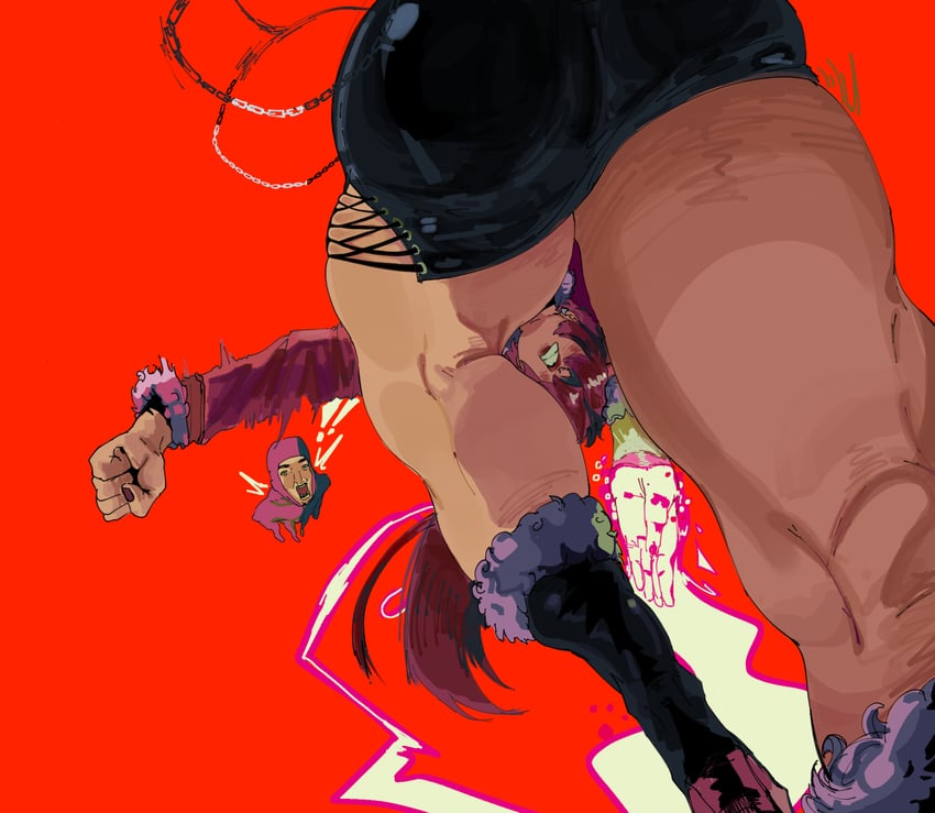 shermie and filthy frank (the king of fighters and 2 more) drawn by ryota_ravioli