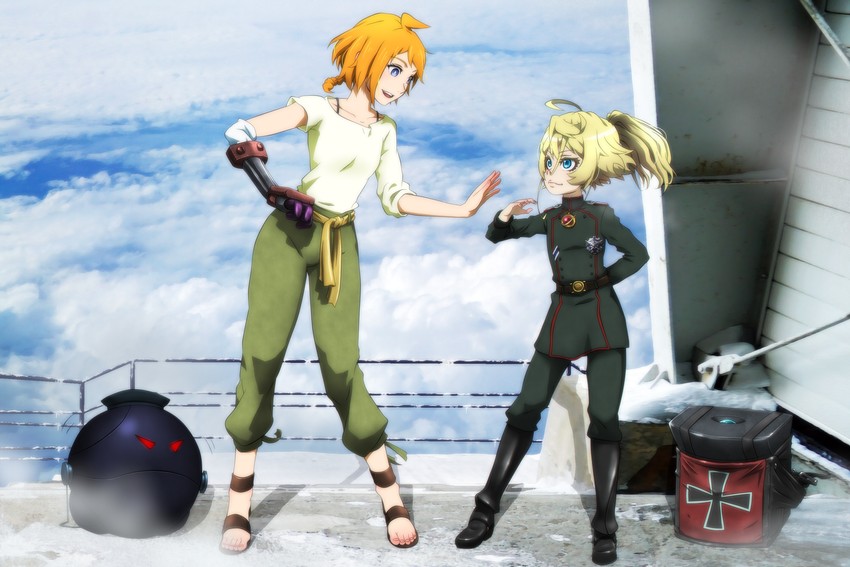 haro, tanya degurechaff, bad haro, and natsume (gundam and 4 more) drawn by genya_(genya67)