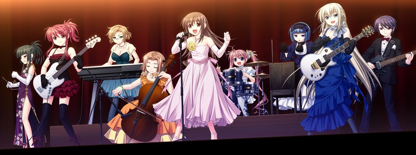 wakutsu tomo, minamoto rui, narutaki koyori, kayaba akaneko, hanagusuku atori, and 4 more (rui wa tomo wo yobu) drawn by saeki_hokuto