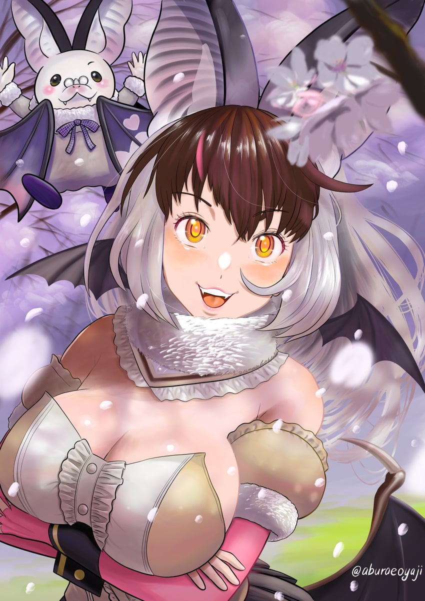 brown long-eared bat and poporu (kemono friends and 1 more) drawn by aburaeoyaji