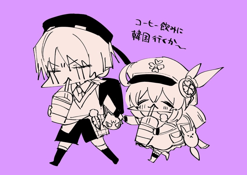 wanderer, klee, dodoco, and scaramouche (genshin impact) drawn by cmpsnoki