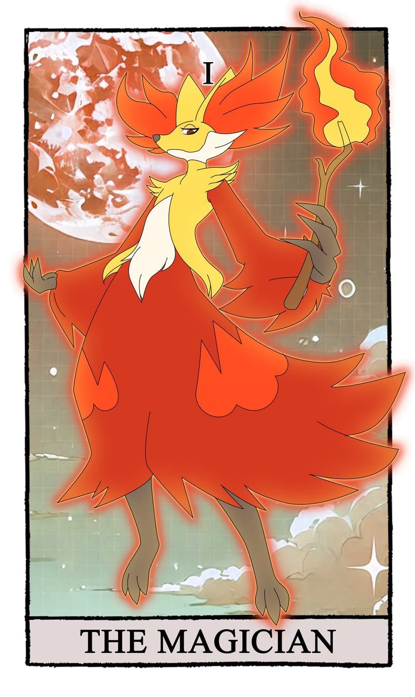 delphox (pokemon) drawn by carrotzmoonman