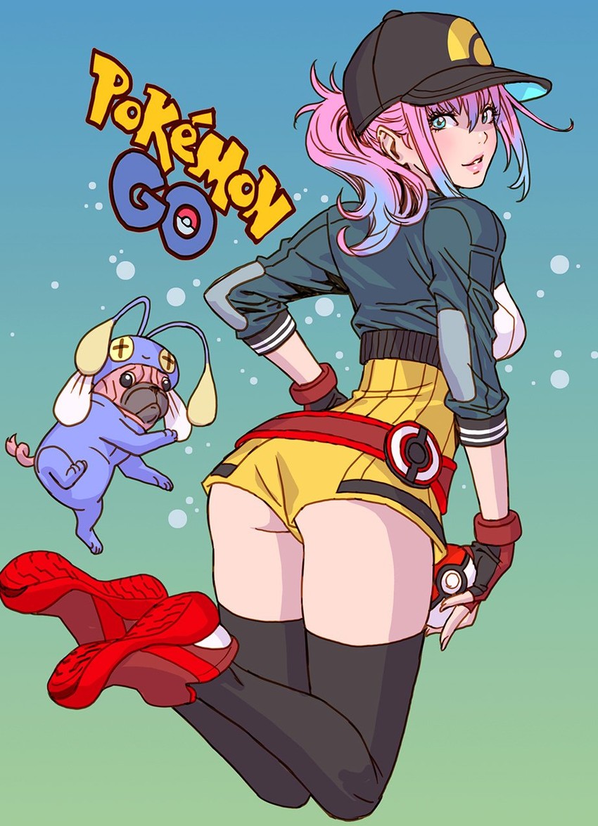 female protagonist and chinchou (pokemon and 1 more) drawn by yamashita_shun'ya