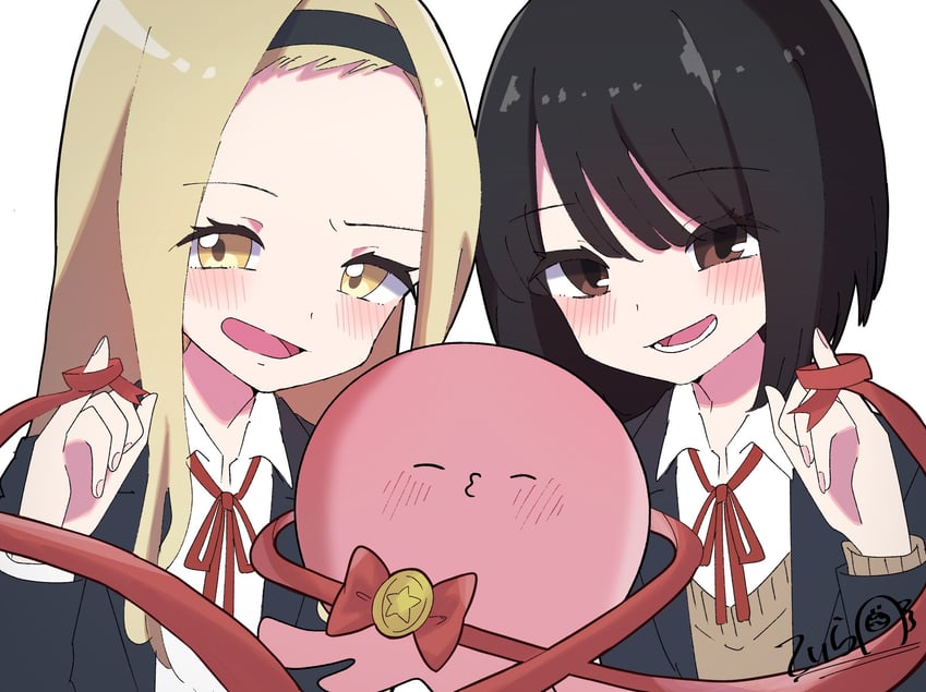 kuze shizuka, takopii, and kirarazaka marina (takopii no genzai) drawn by teira_(ooxoo)