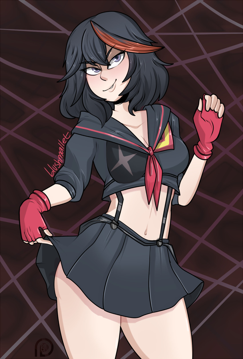 matoi ryuuko and senketsu (kill la kill) drawn by elixirmy