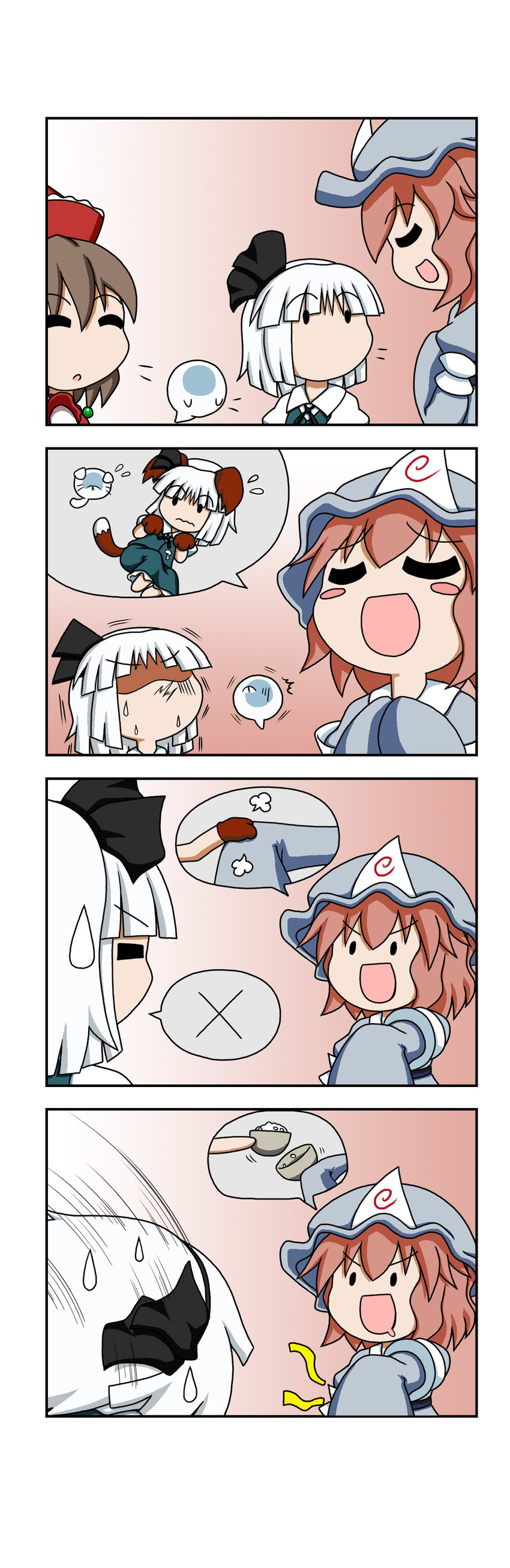 konpaku youmu, saigyouji yuyuko, and lyrica prismriver (touhou) drawn by rakugaki-biyori
