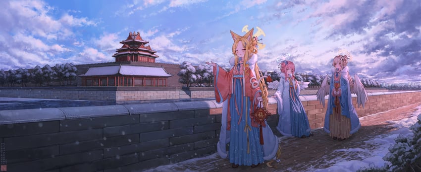 mika, seia, and nagisa (blue archive) drawn by akizuki_kawakaze
