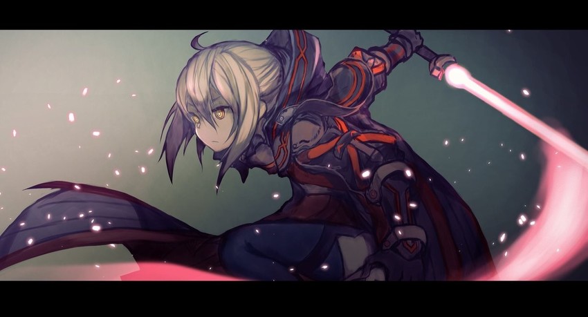 artoria pendragon and mysterious heroine x alter (fate and 1 more) drawn by sanshouuo