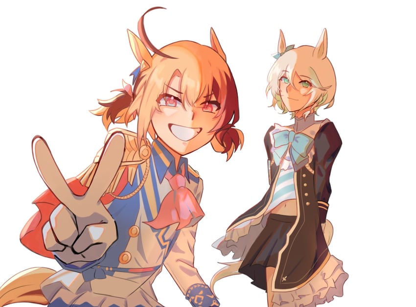 mejiro mcqueen, tokai teio, gigi murin, and cecilia immergreen (hololive and 2 more) drawn by tumbaalproyek