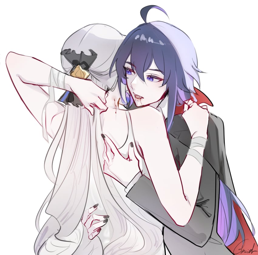 bronya rand and seele (honkai and 1 more) drawn by glaciel