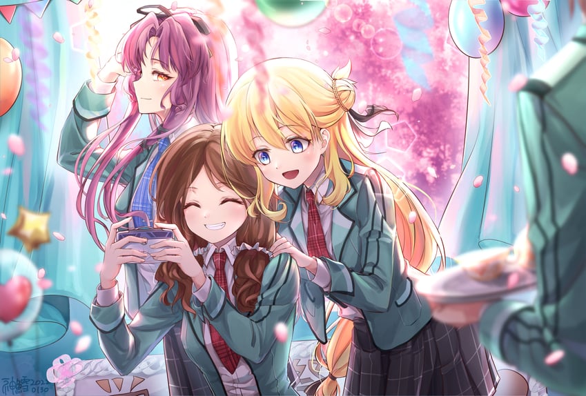 renne, agnes claudel, odette, and albert (eiyuu densetsu and 2 more) drawn by willfin