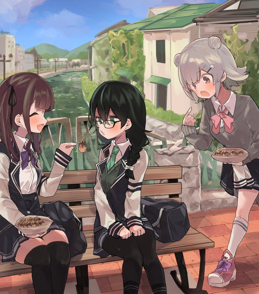 koharu rikka, natsuki karin, and hanakuma chifuyu (synthesizer v and 1 more) drawn by siwasunohige