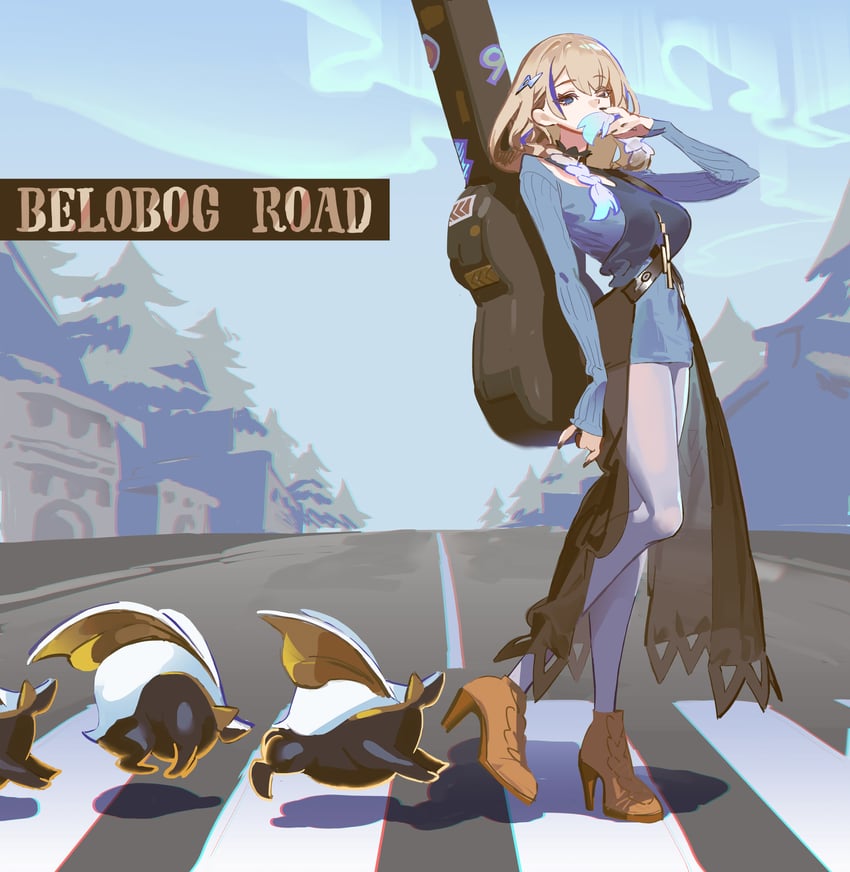 trotter and serval landau (honkai and 3 more) drawn by bravo233