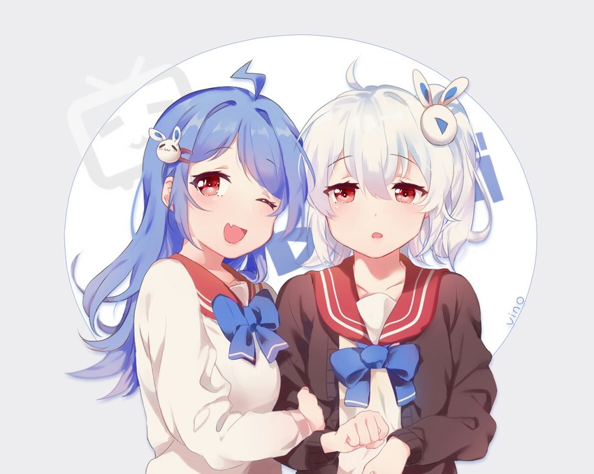 bili girl 33, bili girl 22, and xiao dianshi (bilibili) drawn by sakura_(2300702805)