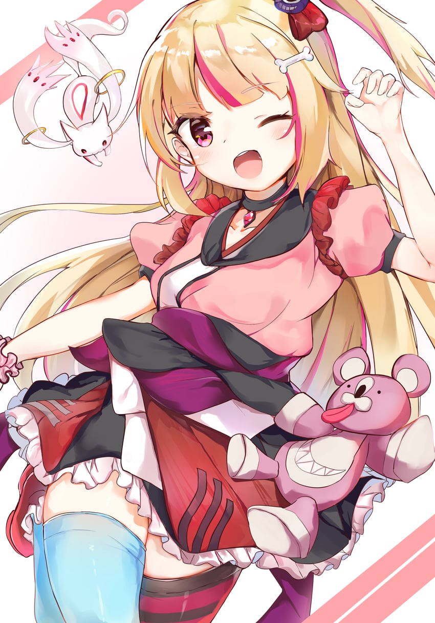 kyubey and ashley taylor (mahou shoujo madoka magica and 1 more) drawn by honwaka_shinshi