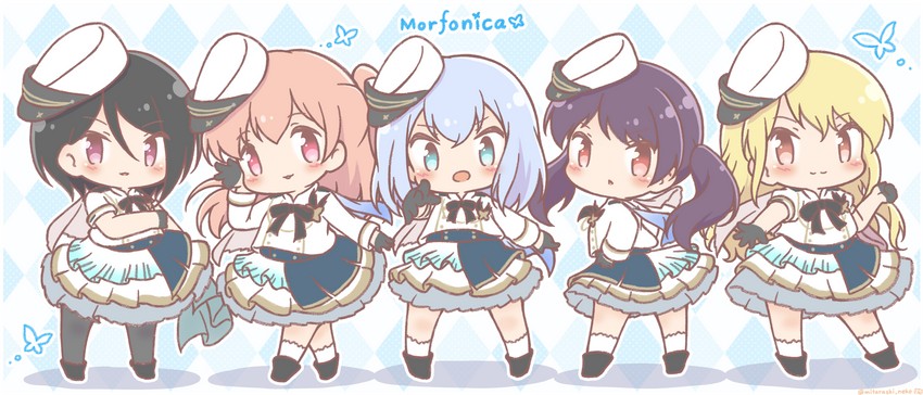 kurata mashiro, yashio rui, futaba tsukushi, kirigaya toko, and hiromachi nanami (bang dream!) drawn by mitarashi_neko