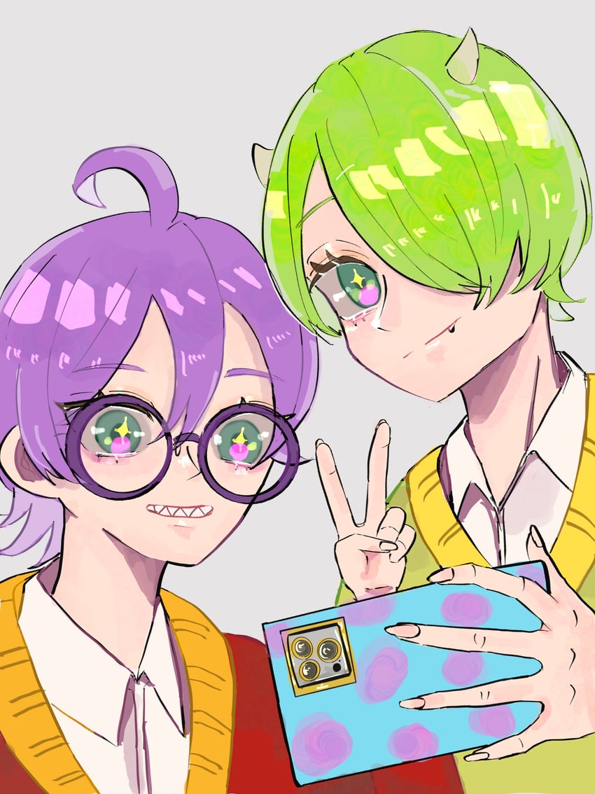 mike wazowski and randall boggs (monsters inc.) drawn by soboro_d