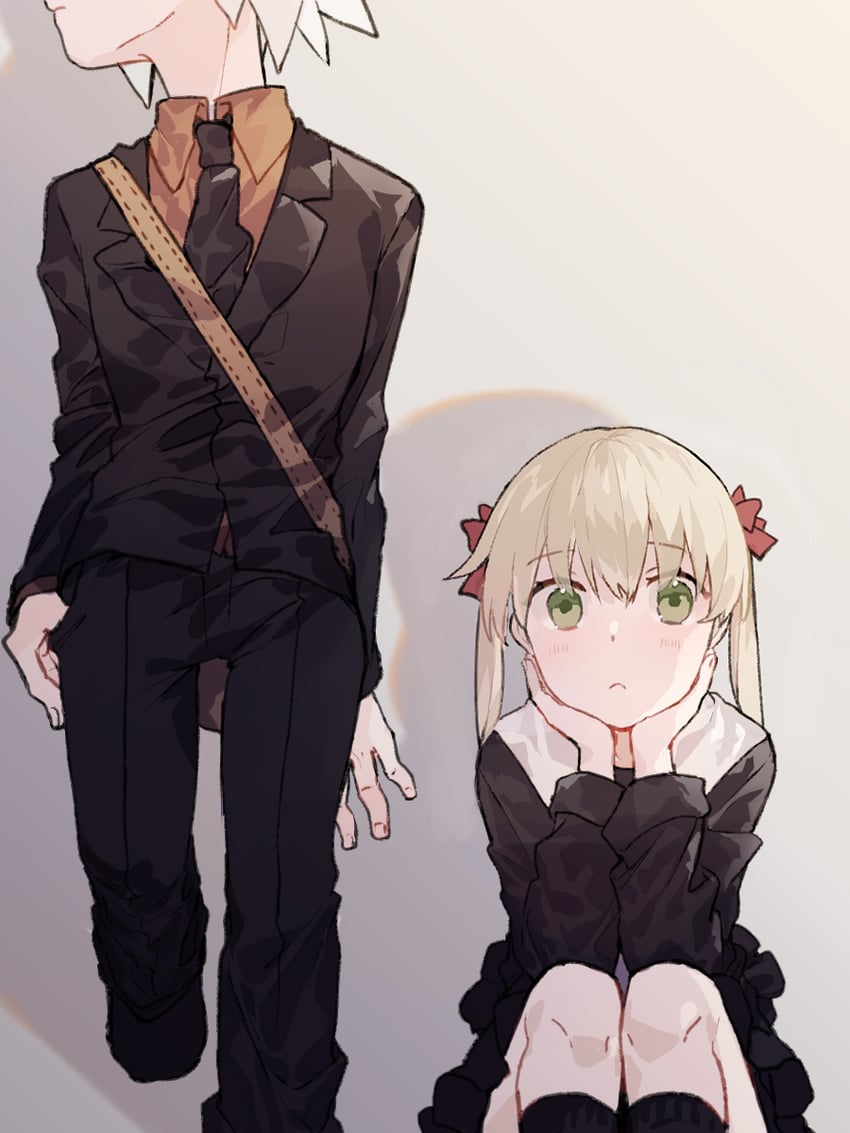 maka albarn and soul evans (soul eater) drawn by caddy_cyd