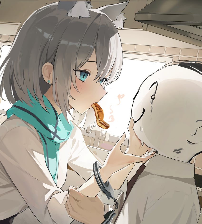 sensei, doodle sensei, and shiroko (blue archive) drawn by halak0000