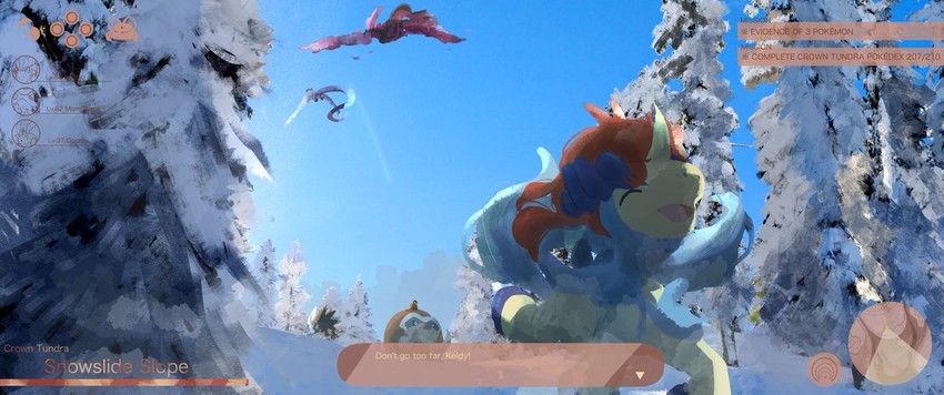 gloria, goomy, keldeo, mamoswine, galarian moltres, and 2 more (pokemon and 1 more) drawn by umi_hire