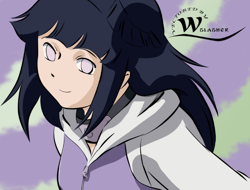 hyuuga hinata (naruto and 1 more) drawn by wslasher