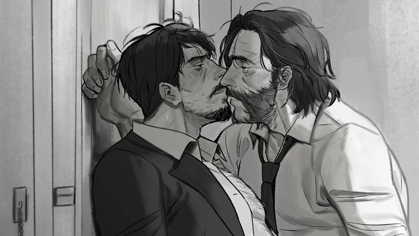 harry du bois and jean vicquemare (disco elysium) drawn by cheetahman_(1ddghfr78cswc)