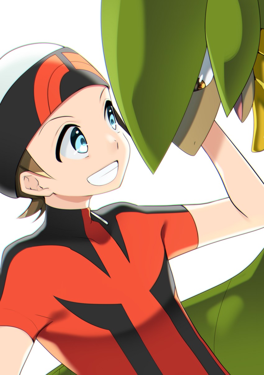 brendan and tropius (pokemon and 1 more) drawn by yuihico