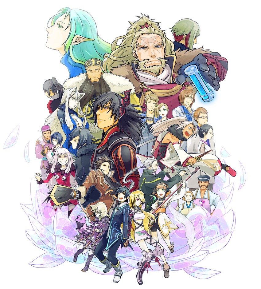 milla maxwell, jude mathis, alvin, elize lutus, teepo, and 21 more (tales of and 1 more) drawn by sake_(kadai)