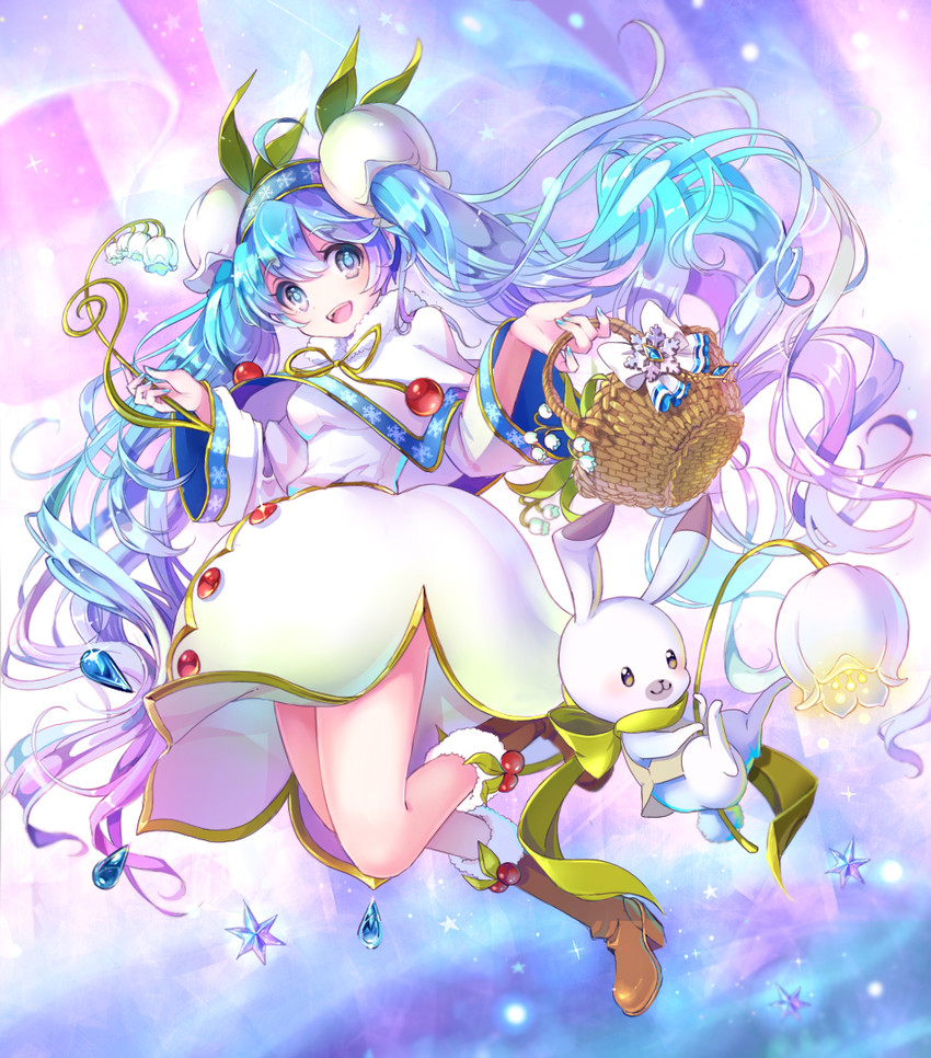 hatsune miku, yuki miku, and rabbit yukine (vocaloid) drawn by sakura_shiori