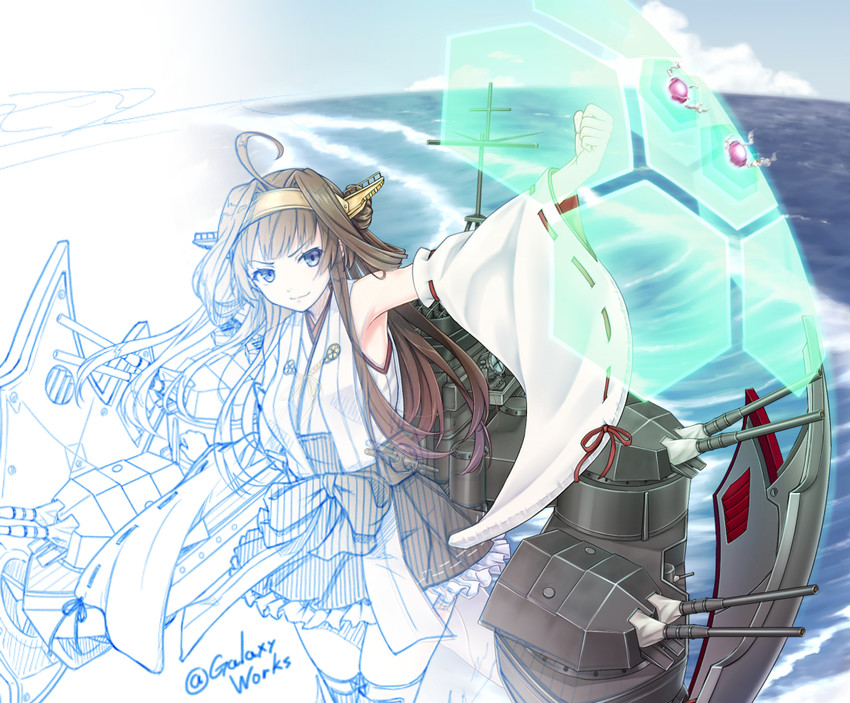 kongou and kongou kai ni (kantai collection) drawn by gotou_hisashi
