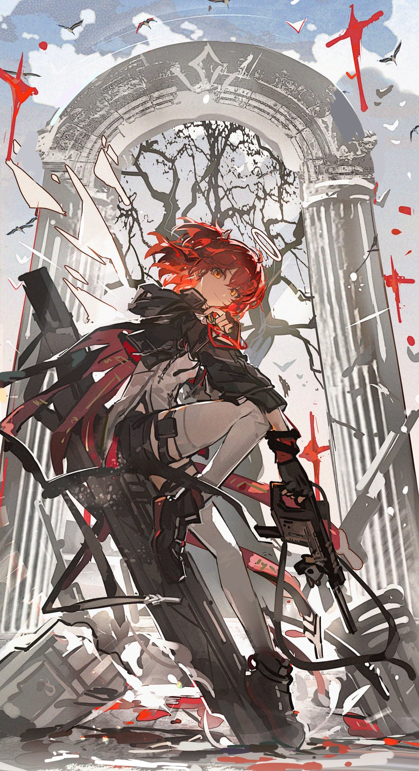 exusiai and exusiai the new covenant (arknights) drawn by mento