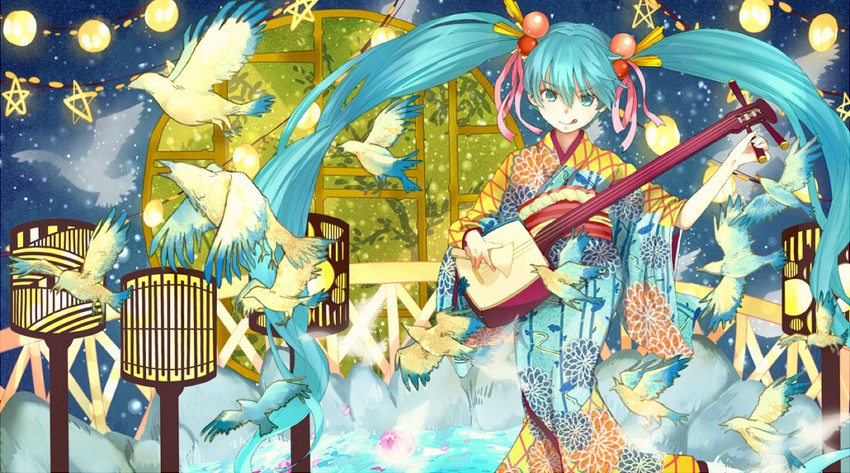 hatsune miku (vocaloid) drawn by tanaka_(colorcorn)