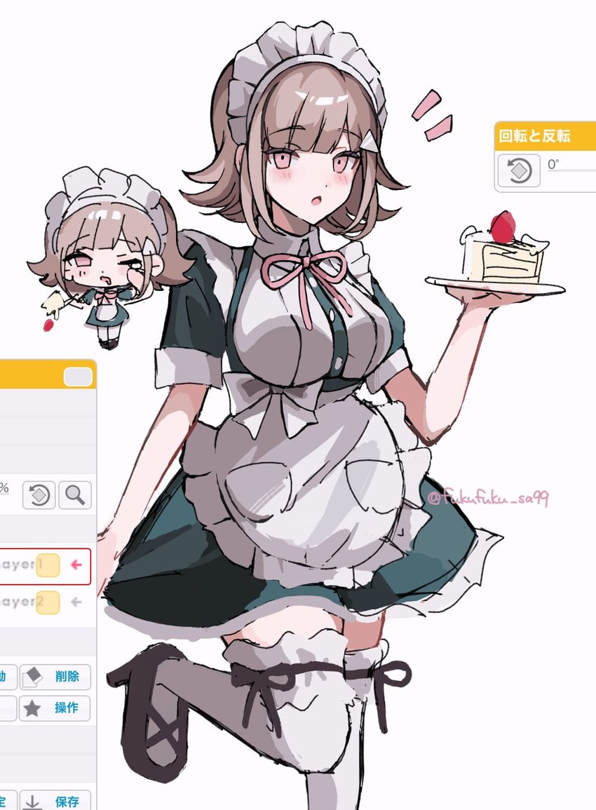 nanami chiaki (danganronpa and 1 more) drawn by fuku_sa