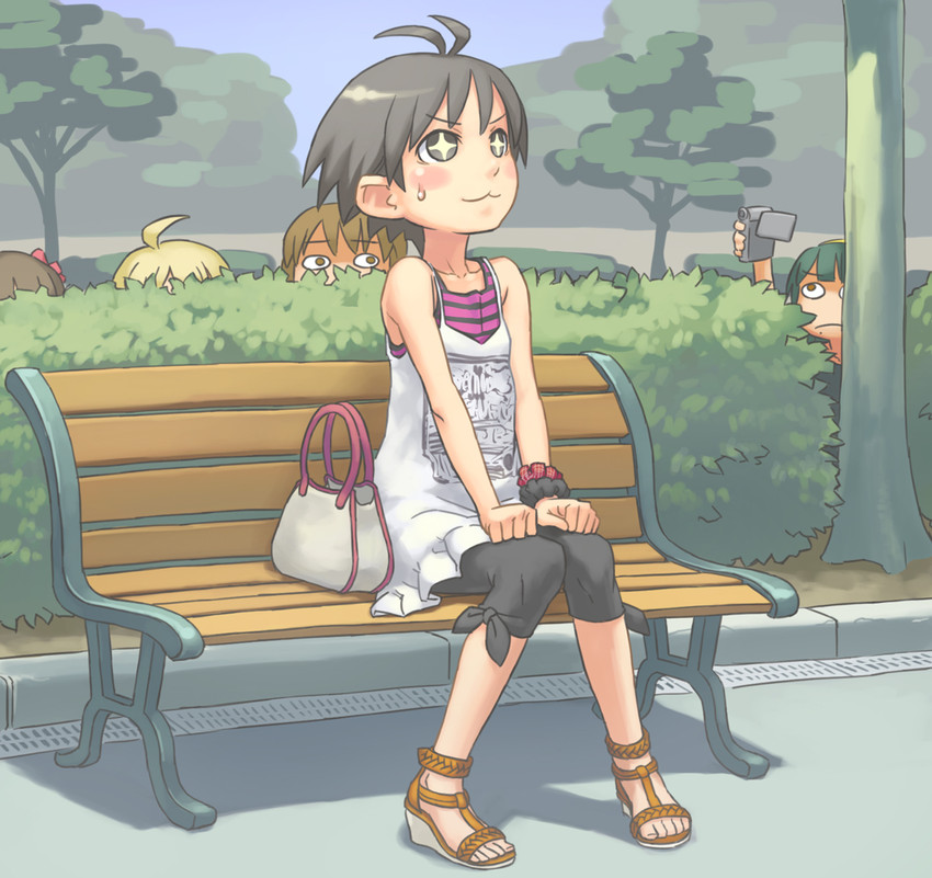 hoshii miki, amami haruka, kikuchi makoto, hagiwara yukiho, and otonashi kotori (idolmaster) drawn by ebinera