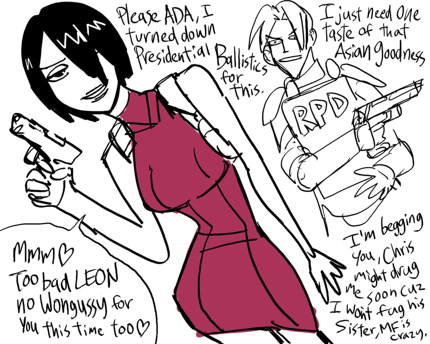 leon s. kennedy and ada wong (resident evil and 1 more) drawn by bb_(baalbuddy)