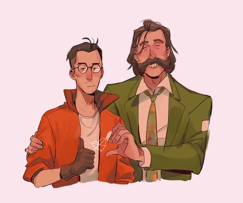 kim kitsuragi, harry du bois, and horrific necktie (disco elysium) drawn by citrus0lemon