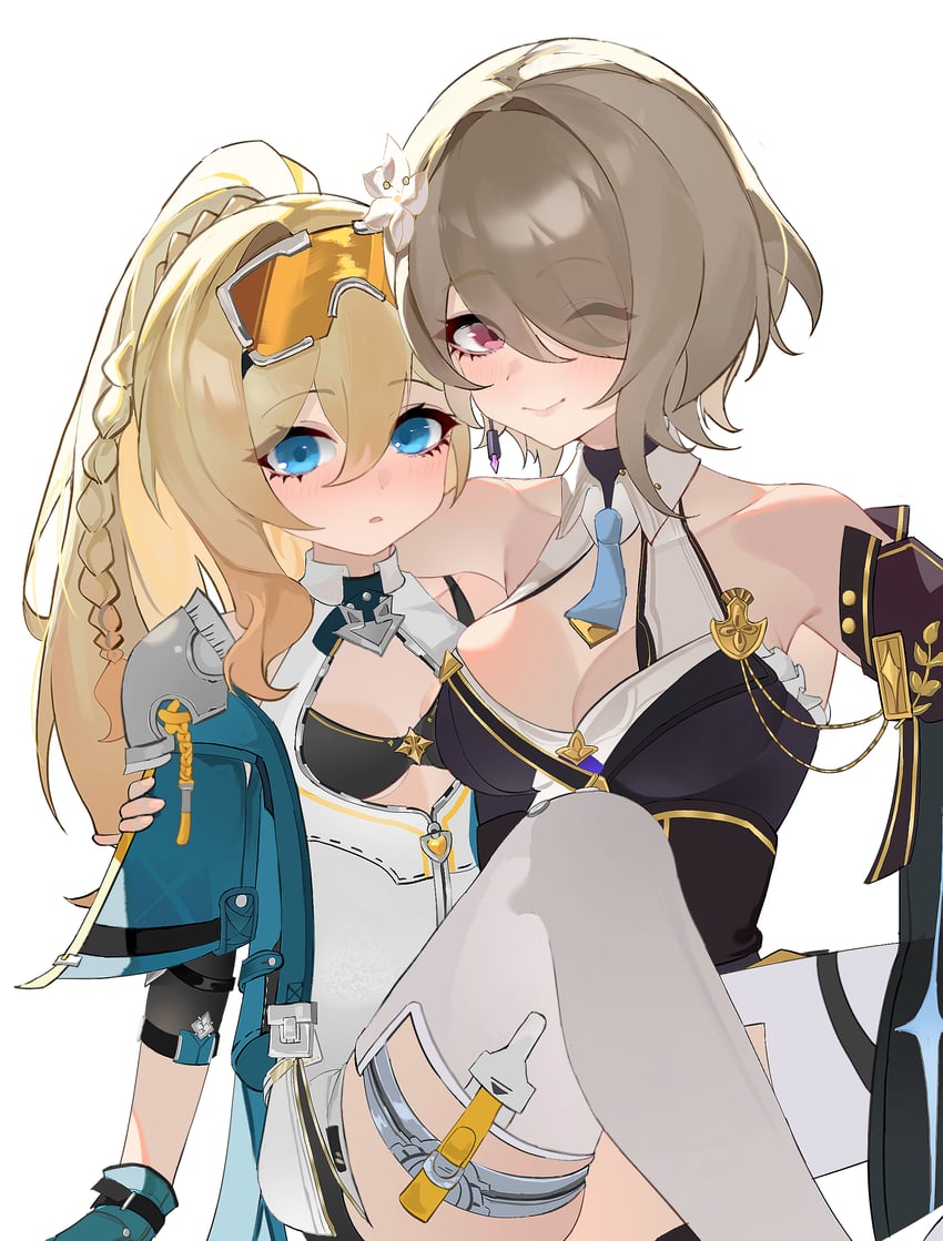 rita rossweisse and durandal (honkai and 1 more) drawn by yuan_zhen