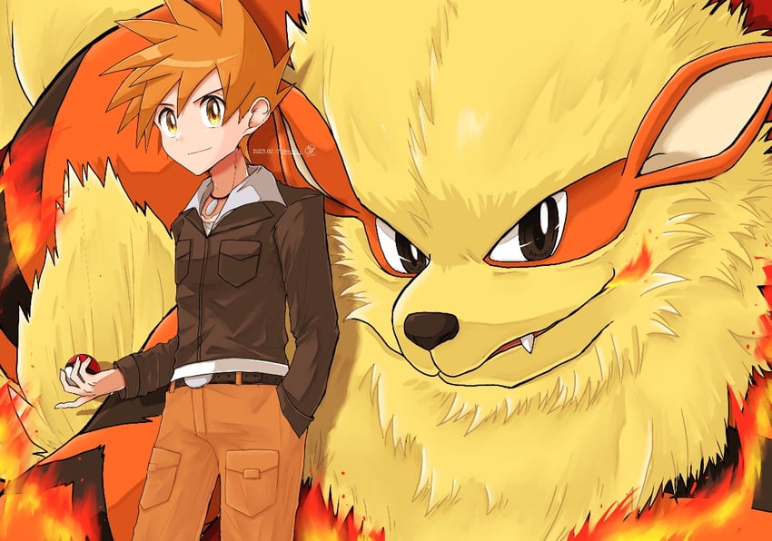 blue oak and arcanine (pokemon and 1 more) drawn by m12ki