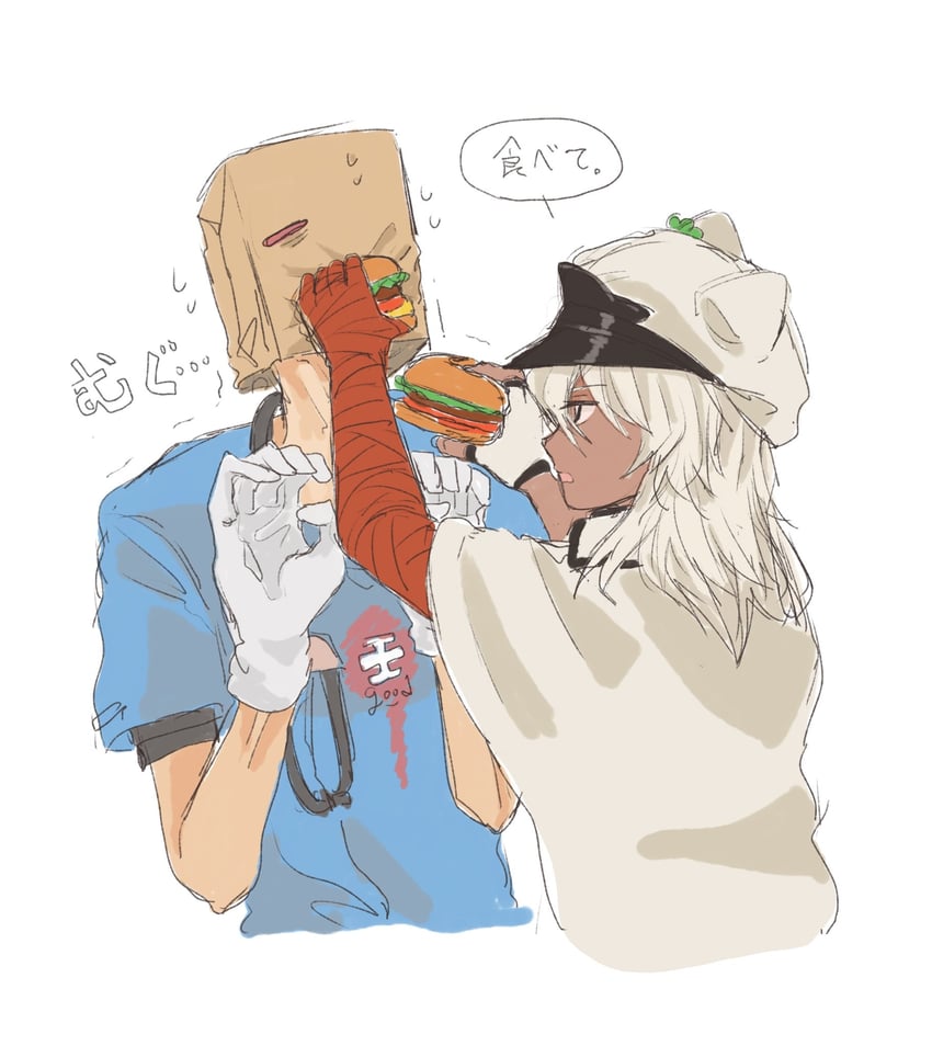 ramlethal valentine and faust (guilty gear and 1 more) drawn by taiyakikiriya10